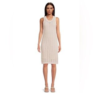 NWT women’s cream crochet dress size L 12-14.